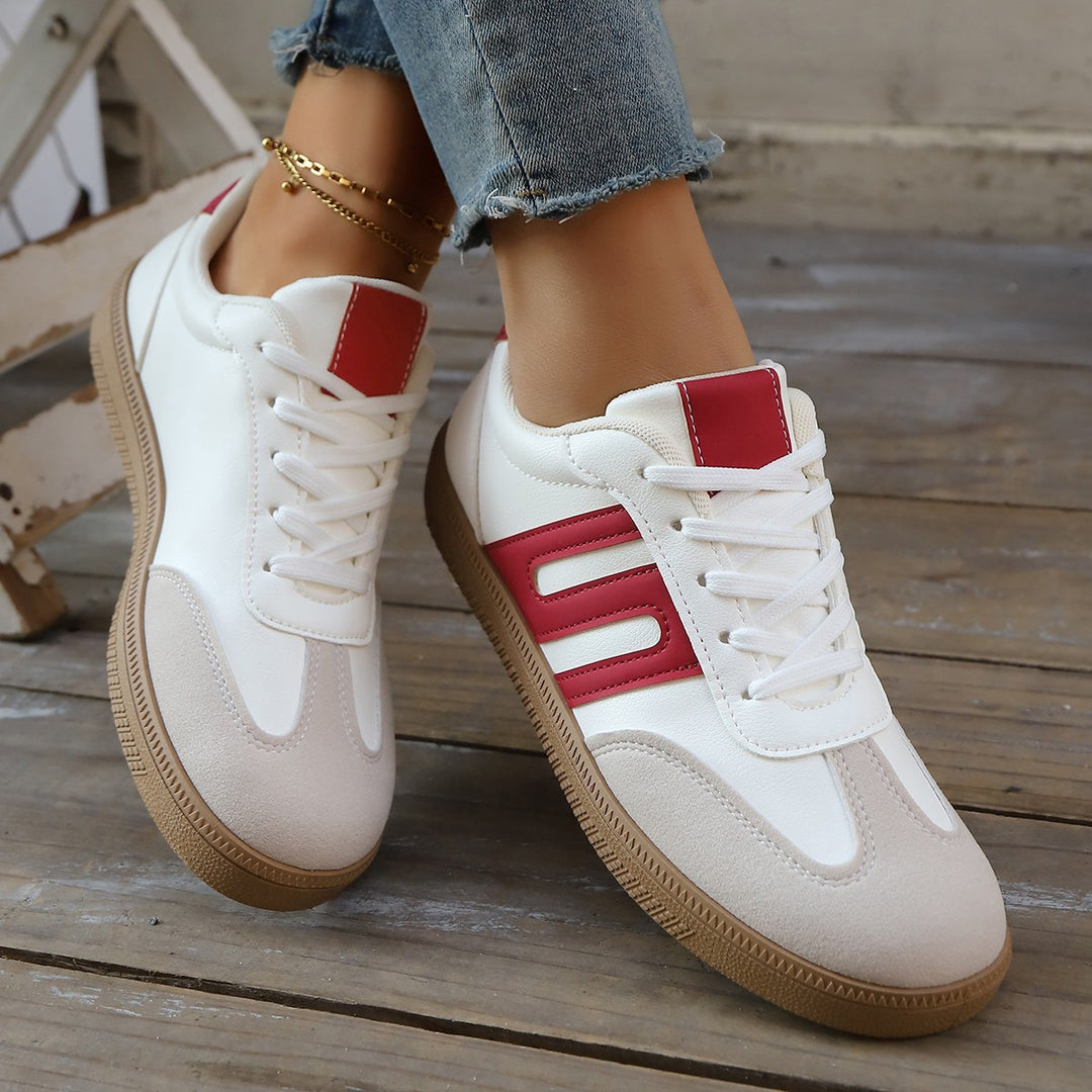 Damen Sportliche Sneakers aus hochwertigem Kunstleder mit bequemer Dämpfung R&B