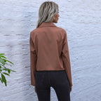 Damen Elegante Bluse mit Krawattenverschluss und Brusttaschen R&B