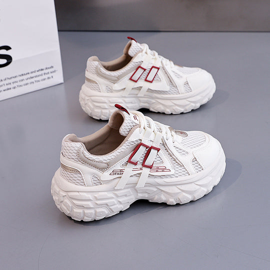 Damen Sportliche Sneakers mit atmungsaktivem Mesh-Obermaterial und stoßdämpfender Sohle R&B