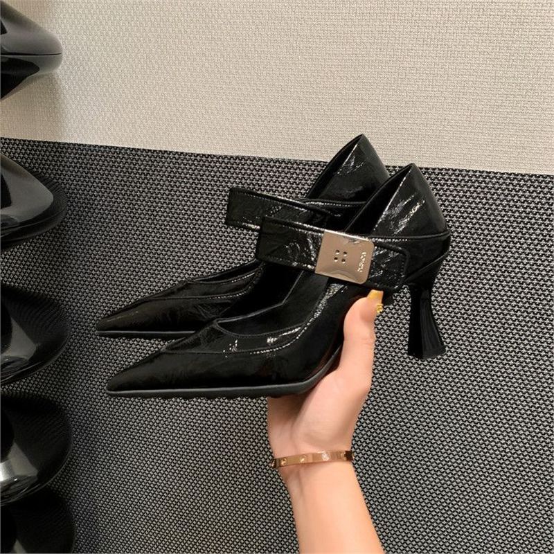 Damen elegante Slingback-Pumps mit moderner Schnallenverzierung R&B