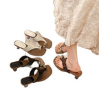 Damen elegante Riemchen-Sandalen mit Absatz und modischem Design R&B