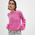 Damen Strickpullover mit offenem Rückendesign und eleganter Schnürung R&B