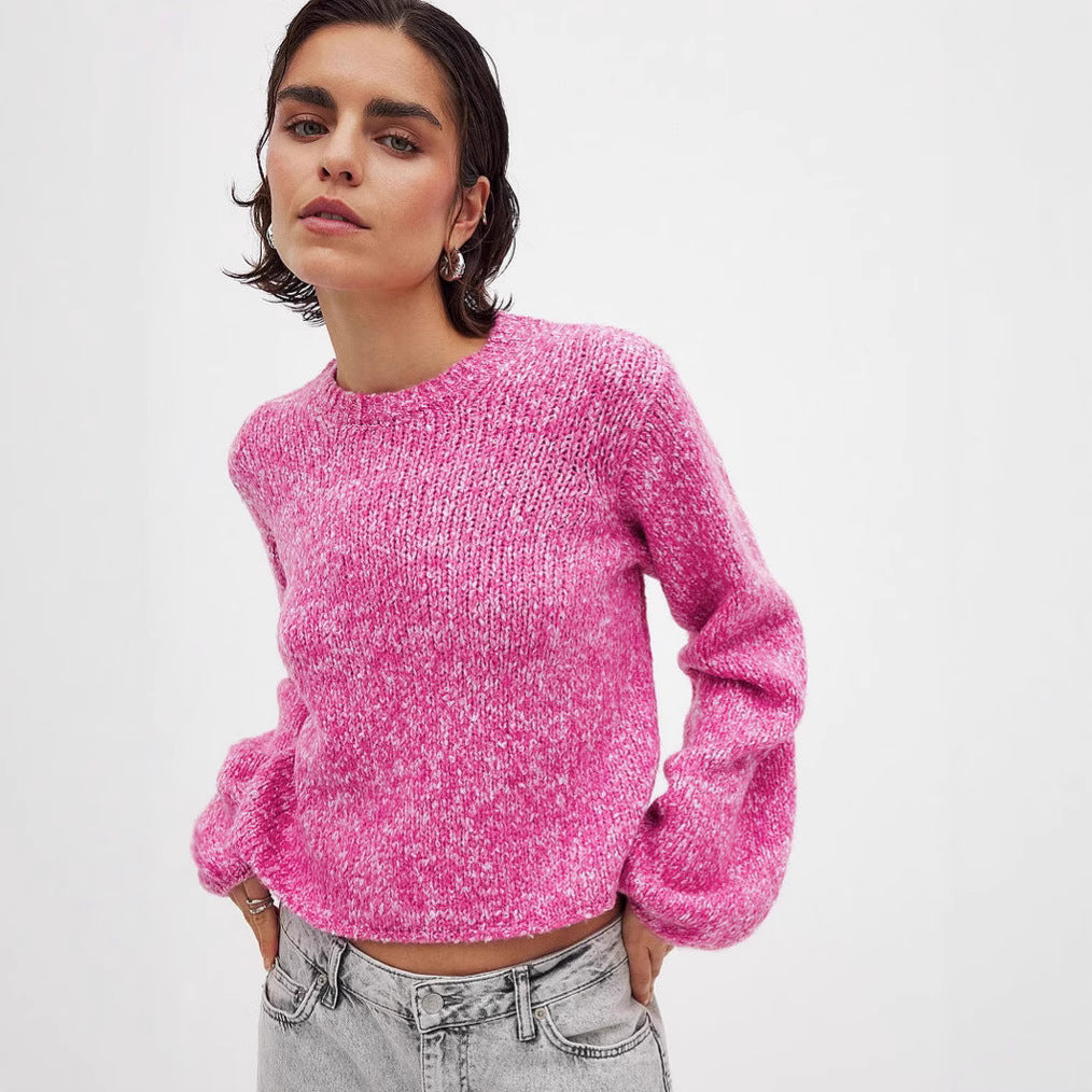 Damen Strickpullover mit offenem Rückendesign und eleganter Schnürung R&B