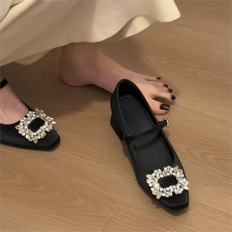 Damen Ballerinas mit funkelnder Schmuckapplikation R&B