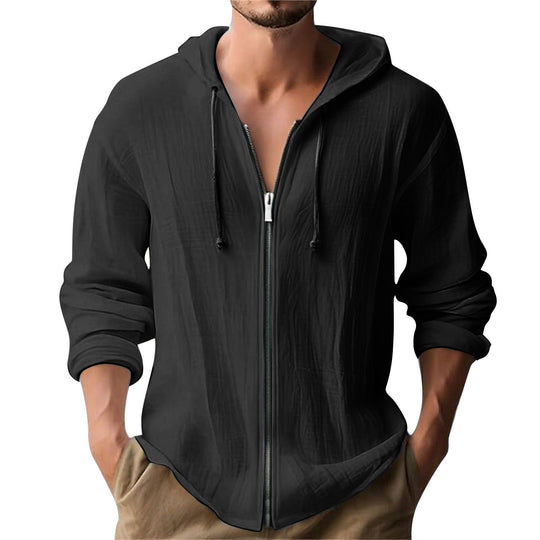 Herren lässige Kapuzenjacke mit Reißverschluss R&B