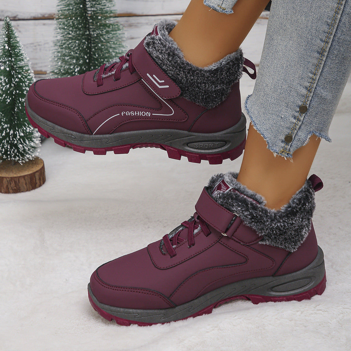 Damen Winterstiefel mit Warmfutter und rutschfester Sohle R&B