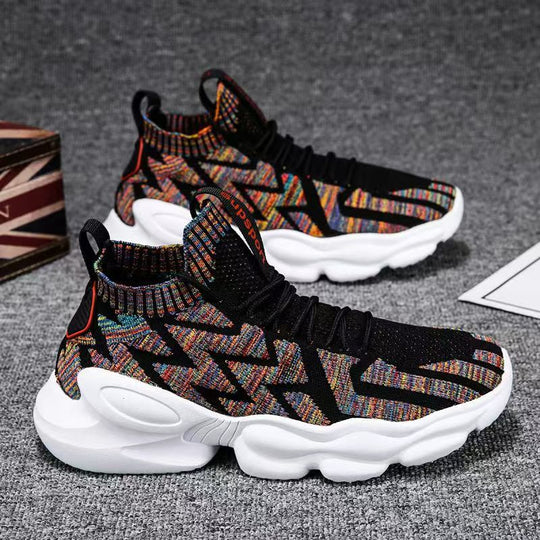 Damen Sportliche Sneakers mit atmungsaktiver Strickoberfläche und rutschfester Sohle R&B