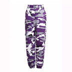 Damen Cargohose im modernen Camouflage-Design mit praktischen Taschen und elastischem Bund R&B