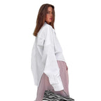 Damen Oversized Hemd mit lässigem Schnitt und modischen Details R&B