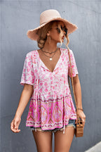 Damen Bluse mit leichtem A-Linien-Schnitt und verspieltem Banddetail R&B