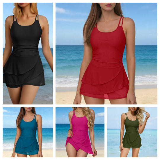 Damen Sportliches Schwimmdress mit elegantem Rock R&B