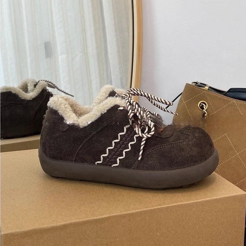 Damen Kuschelige Hausschuhe aus hochwertigem Wildleder mit flauschigem Innenfutter R&B