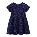 Mädchen T-Shirt Kleid mit buntem Dinosaurier- und Blumenmotiv R&B
