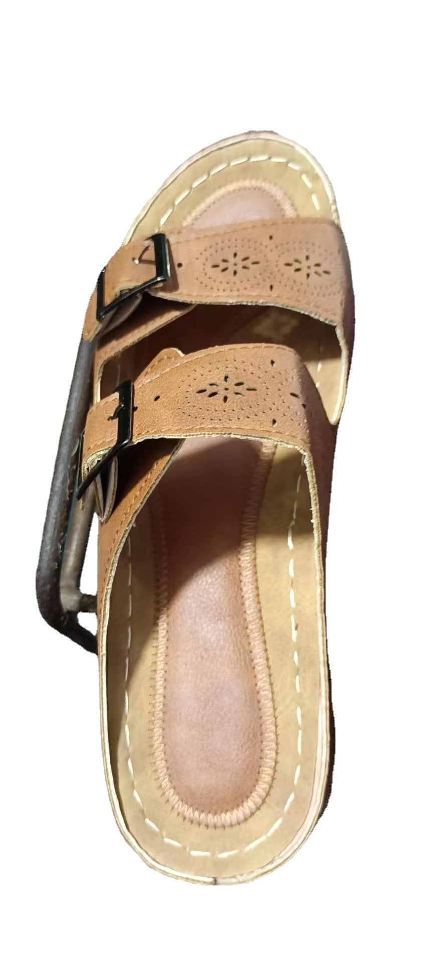 Damen Bequeme Plateausandalen mit verstellbaren Riemen und anatomischer Fußbettgestaltung EB