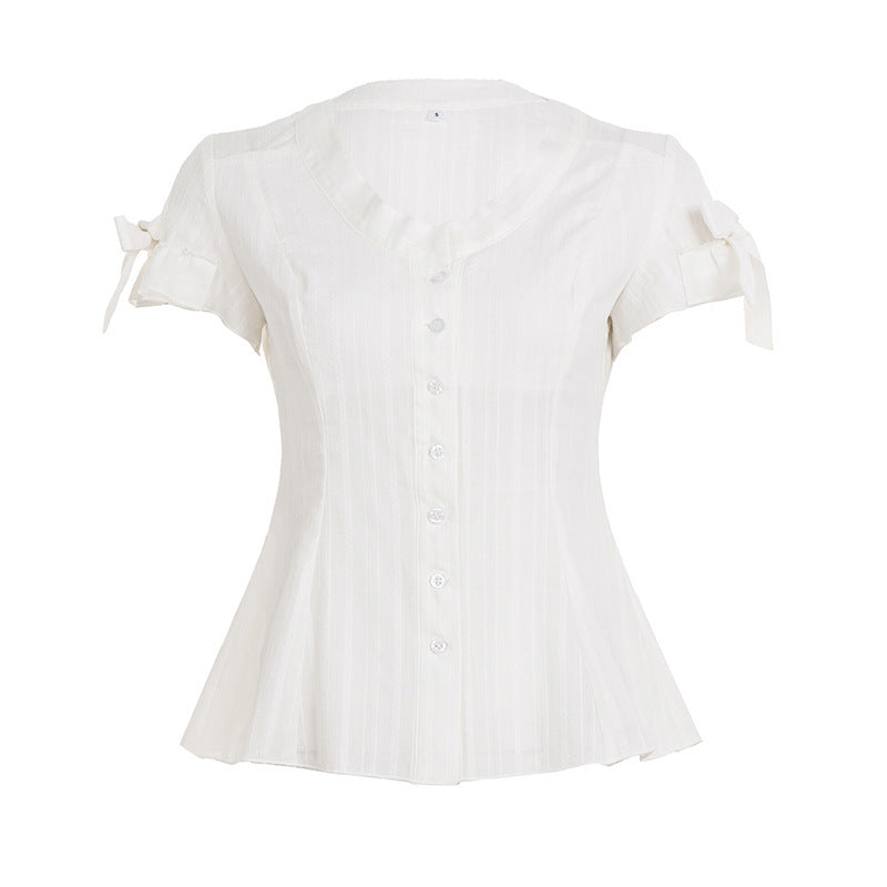 Damen Blusenshirt mit modischem Schnitt und Rüschendetails R&B