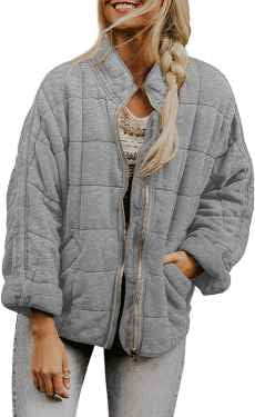 Damen Quilted Jacke mit praktischen Taschen und schnittfestem Design R&B