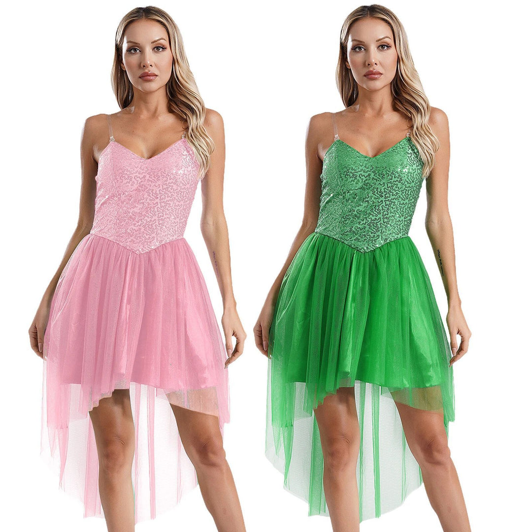 Damen Kostümkleid mit schimmerndem Tüllrock und filigranen Flügeln R&B