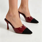 Damen Elegante Slingback High-Heels mit modischem Kontrast R&B