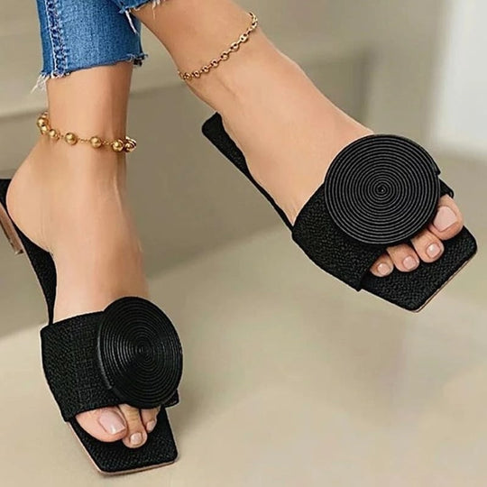Damen Slipper mit kunstvollem Rund-Detail R&B
