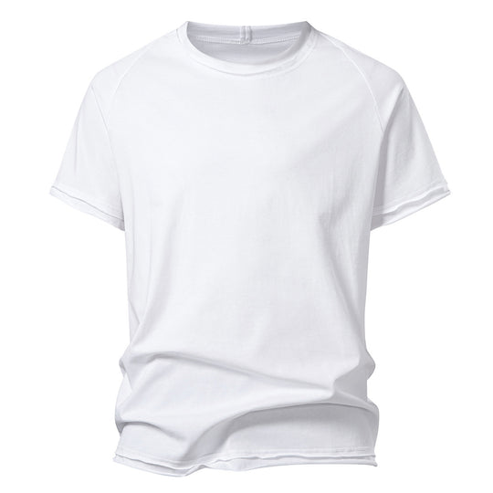 Herren lässiges Kurzarmshirt mit modischem Schnitt und atmungsaktiver Baumwolle R&B