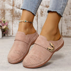Damen bequeme Clogs mit atmungsaktiver Obermaterialstruktur und modischem Riemchen EB