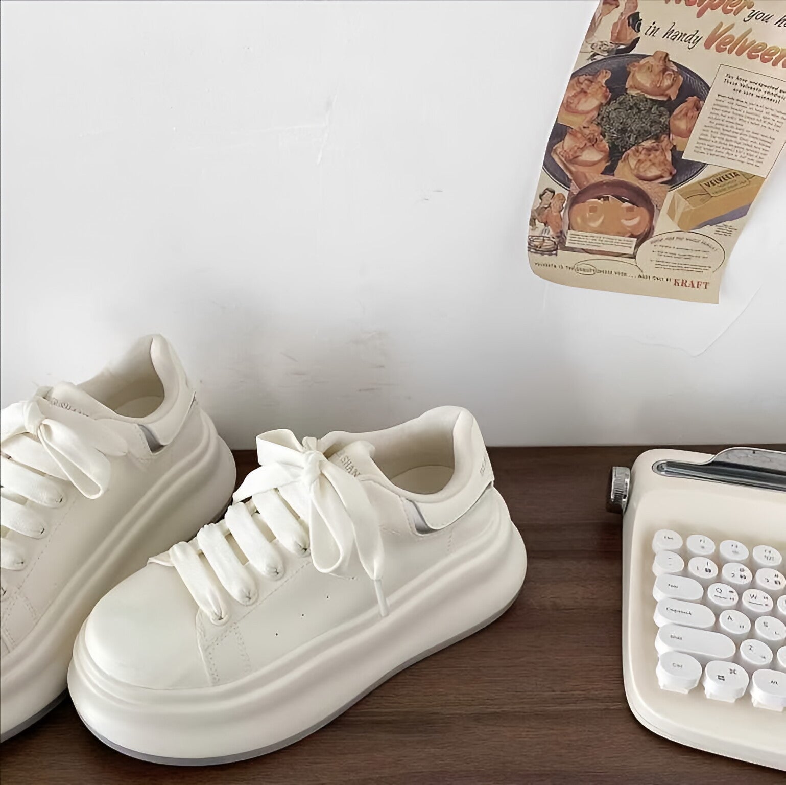 Damen Trendige Plateau-Sneaker mit eleganten Details