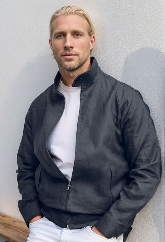 Herren lässige Übergangsjacke mit praktischen Reißverschlusstaschen R&B