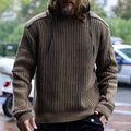 Herren Strickpullover mit Struktur und Kapuze