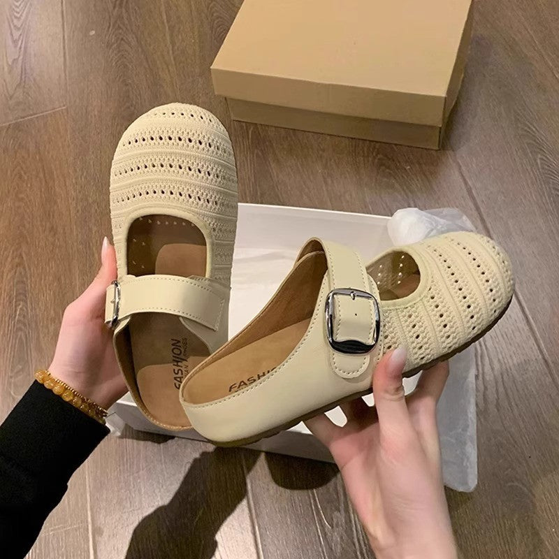 Damen Clogs mit modischem Riemen und atmungsaktiver Oberflächenstruktur R&B