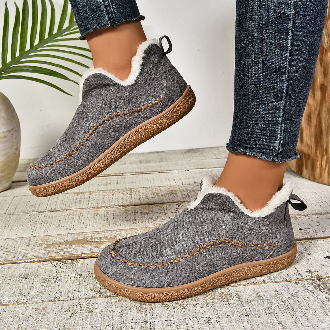 Damen bequeme und warme Freizeit-Slipper mit Innenfutter R&B