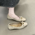 Damen elegante Ballerinas mit dekorativer Schleife und komfortablem Fußbett R&B
