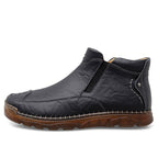 Herren Bequeme Lederhalbstiefel mit elastischem Einschlupfdesign R&B