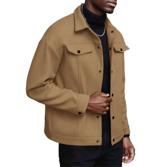 Herren lässige Übergangsjacke mit praktischen Taschen und modernem Kragen R&B