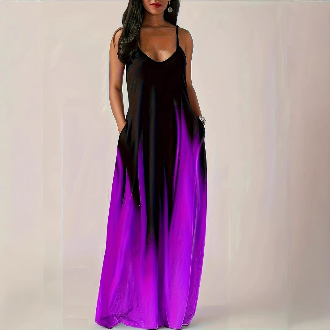 Damen Maxikleid mit elegantem Schnitt und seitlichen Taschen R&B