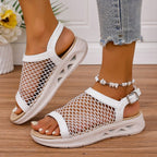 Damen Atmungsaktive Mesh-Sandaletten mit verstellbarem Riemendesign und komfortablem Fußbett R&B