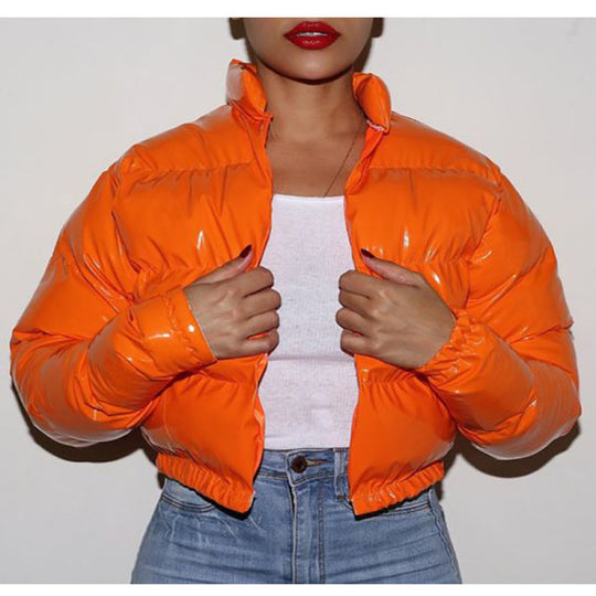 Damen glänzende Steppjacke R&B