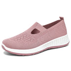 Damen Bequeme Slip-On Sneakers mit atmungsaktivem Strickoberteil R&B