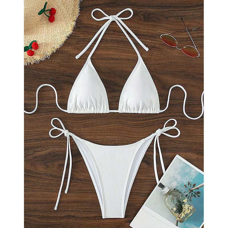 Damen Triangel-Bikini mit verstellbaren BindR&Bändern und seitlichen Schleifen R&B