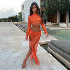 Damen elegantes transparents Strandensemble R&B