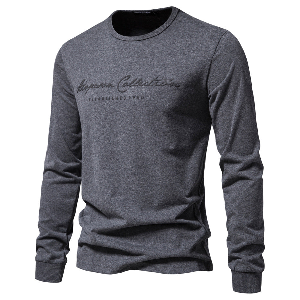 Herren Langarmshirt mit zeitgemäßer Schriftzug