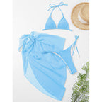 Damen Triangel-Bikini mit elegantem Wickelrock R&B