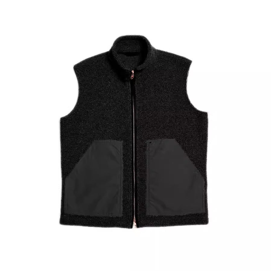 Herren modische Fleecejacke mit strukturiertem Kragen und praktischen Taschen R&B