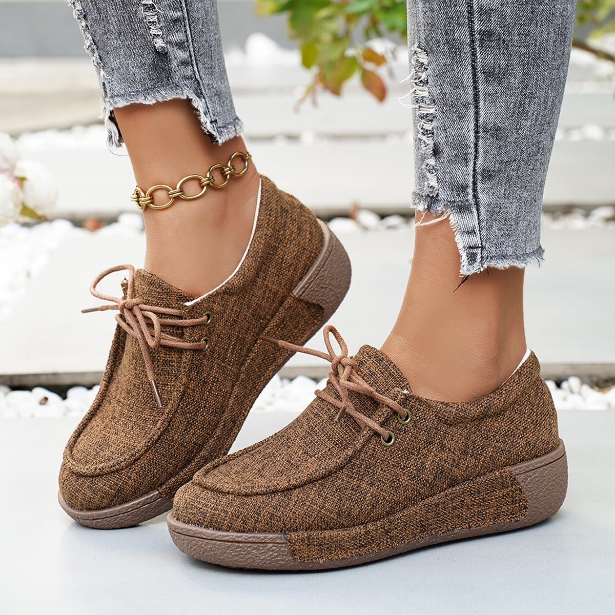 Damen Komfortable Sneaker mit atmungsaktivem Obermaterial und rutschfester Sohle R&B