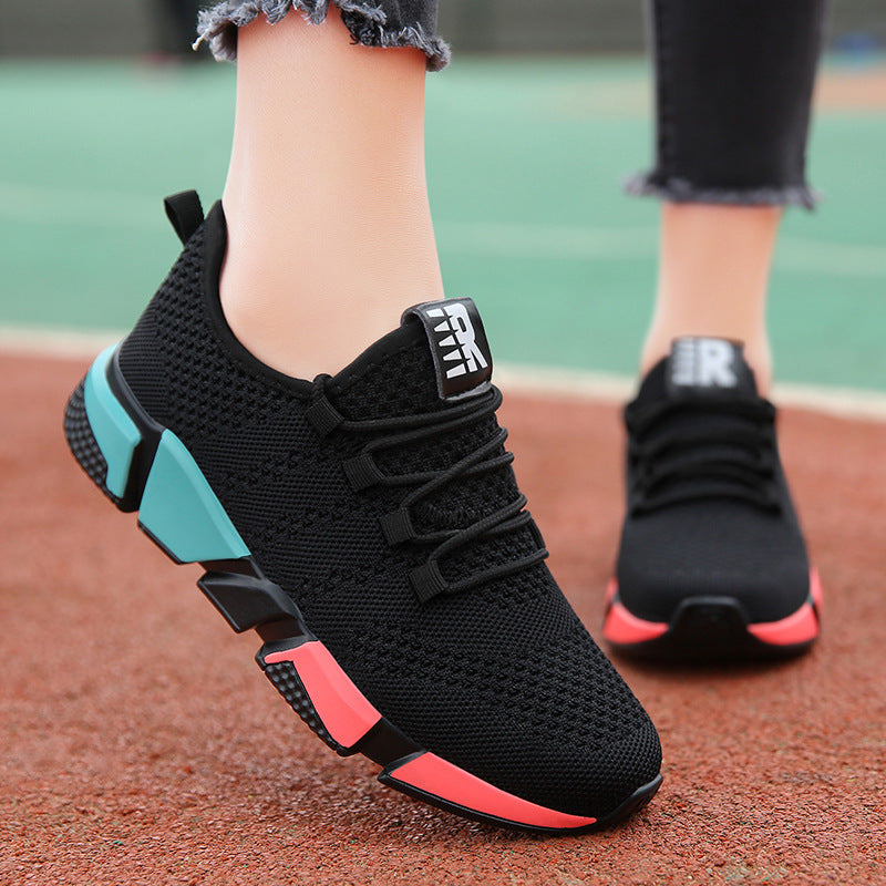 Damen Sportliche Sneakers mit atmungsaktiver Strick-Oberfläche und dämpfender Sohle