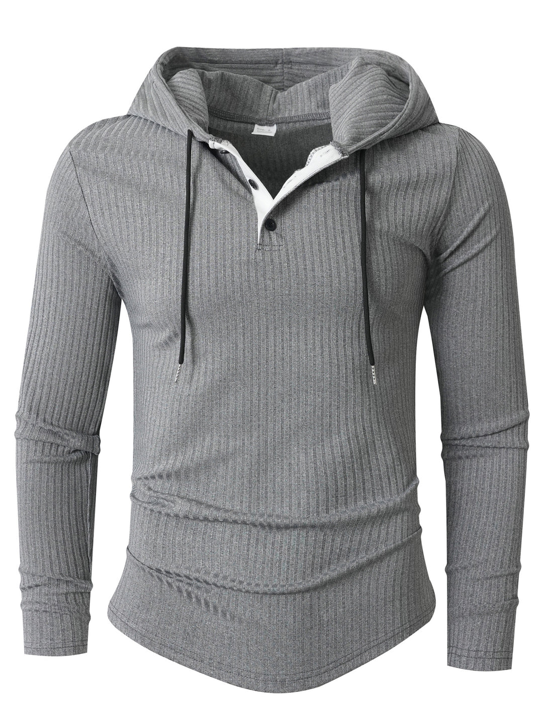Herren Sportlicher Langarm-Hoodie mit strukturierter Oberfläche R&B
