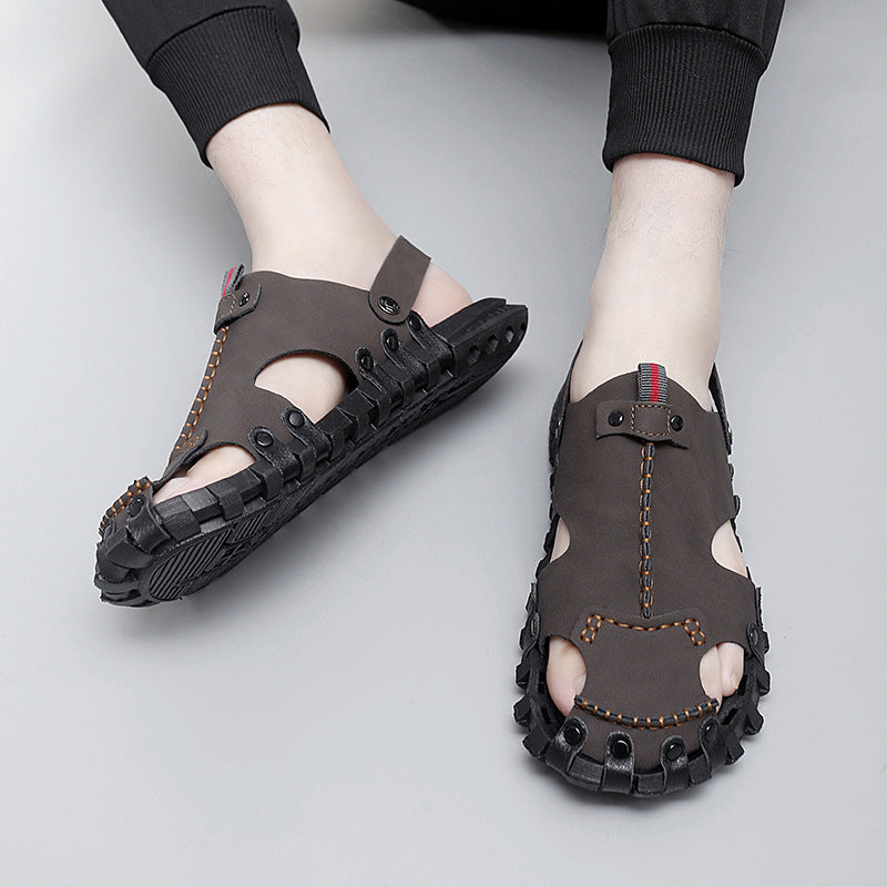 Damen freizeitorientierte Sandalen mit rutschfester Sohle und verstellbarem Riemen R&B