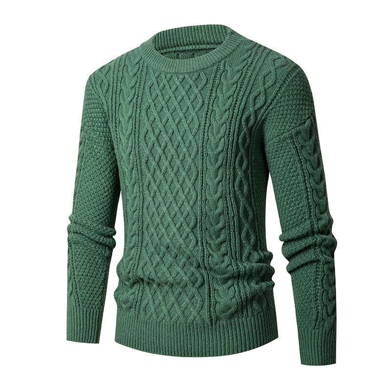 Herren Grobstrickpullover mit modischem Zopfmuster R&B