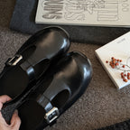 Damen elegante Mary Jane Ballerinas mit dekorativen Schnallen R&B
