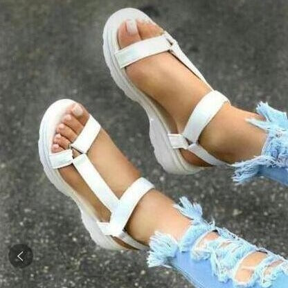 Damen nan sportliche Plateau-Sandalen mit verstellbaren Riemen R&B