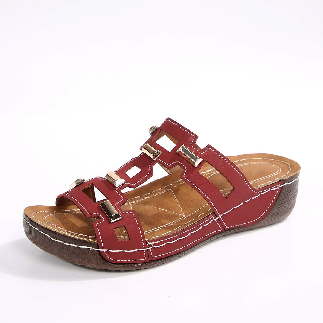Damen Komfortable Sandalen mit modernem Riemendesign und rutschfester Sohle R&B